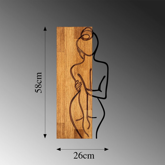 Wallity MA-294 Accesorio de Pared Decorativo de Madera y Metal Nogal y Negro Wallity MA-294 Accesorio de Pared Decorativo de Madera y Metal Nogal y Negro